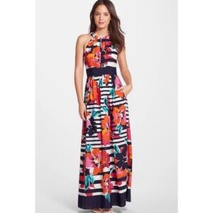 Eliza J Floral Halter Maxi Dress